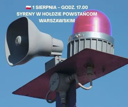 1 sierpnia w Opocznie zawyją syreny na cześć Powstańców Warszawskich