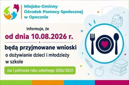 Rusza nabór wniosków o dożywianie uczniów w Opocznie na nowy rok szkolny