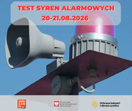 Test syren alarmowych w Opocznie – mieszkańcy proszeni o zachowanie spokoju