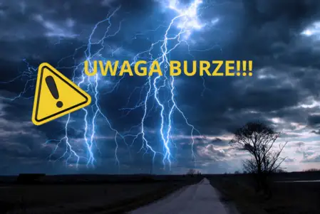 Ostrzeżenie przed burzami w powiecie opoczyńskim – silne opady i porywy wiatru