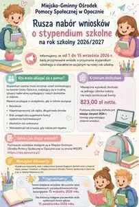 Rusza nabór wniosków o stypendium szkolne w Opocznie na rok 2026/2027