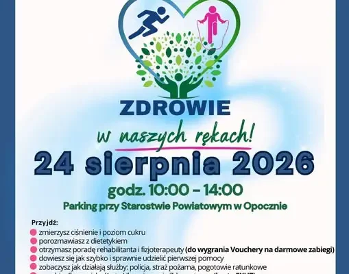 Powiatowy Piknik Zdrowia w Opocznie – 24 sierpnia 2026