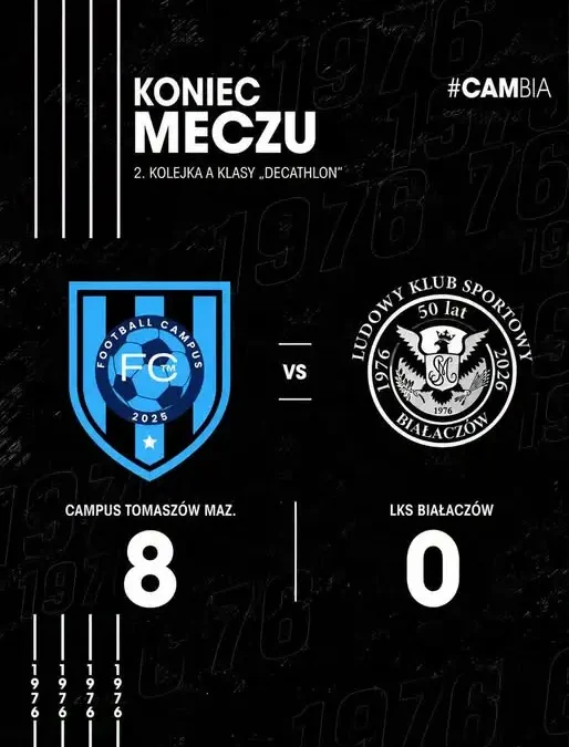 LKS Białaczów przegrywa 0:8 z Football Campus w Czerniewicach