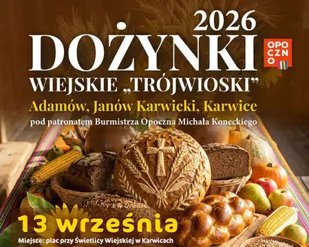 Dożynki Wiejskie „Trójwioski” 2026 – zaproszenie do Karwic