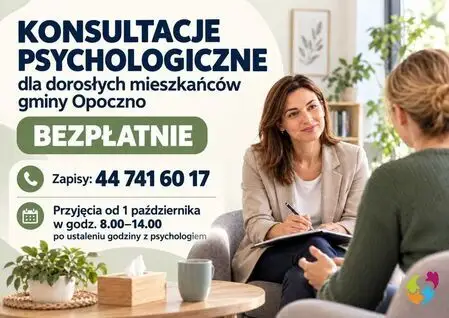Bezpłatne konsultacje psychologiczne dla mieszkańców Gminy Opoczno