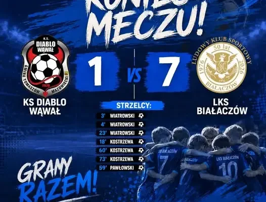 Młodzicy LKS Białaczów rozbili KS Diablo Wąwał 7:1 w 2. kolejce