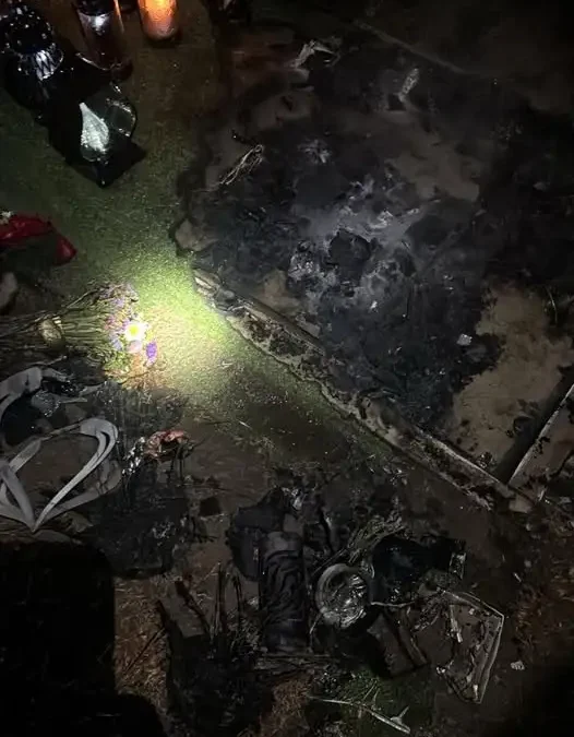 Pożar nagrobka na cmentarzu w Żarnowie – interweniowali strażacy