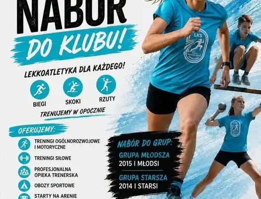 ZUZA Running Team w Opocznie ogłasza nabór do drużyny lekkoatletycznej