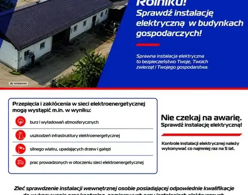 PGE Dystrybucja ostrzega rolników: sprawdź instalację elektryczną w budynkach gospodarczych