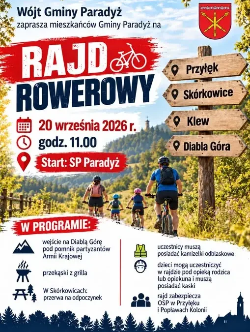 Rajd rowerowy na Diablą Górę – już 20 września z Paradyża