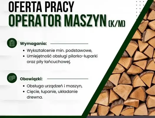 Praca w Opocznie: PO-DREWKO szuka operatora maszyn