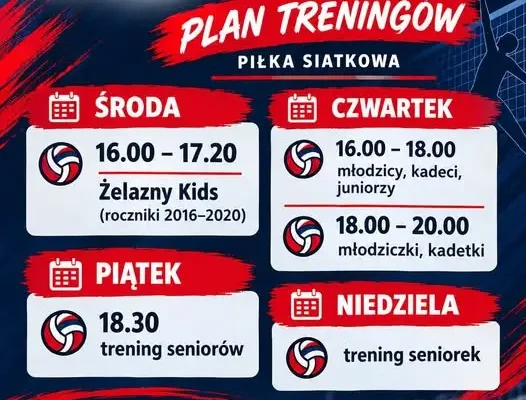 MKS Volley Żelazny Opoczno ogłasza harmonogram treningów na nowy sezon