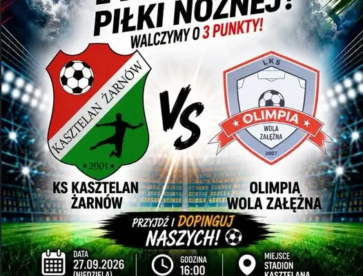 Hit kolejki w Żarnowie! Kasztelan podejmie Olimpię Wola Zależna