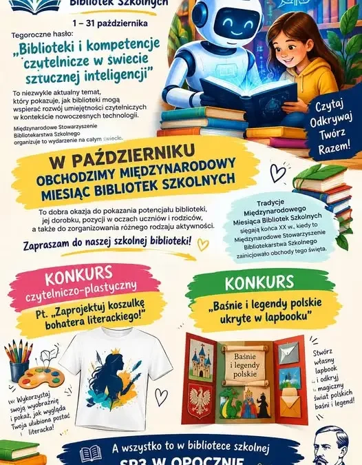Międzynarodowy Miesiąc Bibliotek Szkolnych 2026 w Opocznie – zapowiedź atrakcji