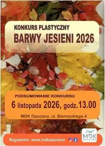 Barwy Jesieni 2026 – konkurs plastyczny w Opocznie. Podsumowanie już 6 listopada