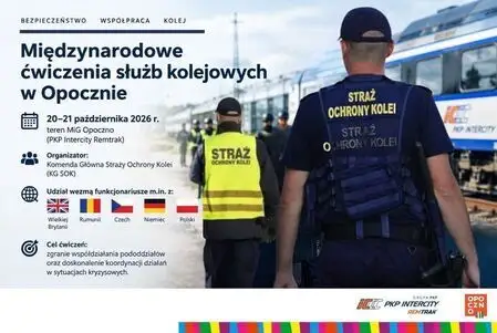 Opoczno: międzynarodowe ćwiczenia służb kolejowych z udziałem pięciu krajów