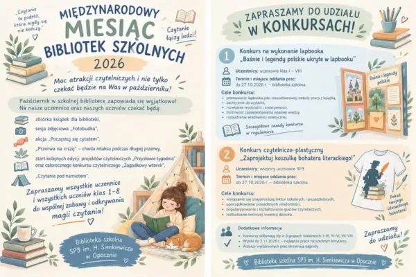 Międzynarodowy Miesiąc Bibliotek Szkolnych w Opocznie – październik pełen atrakcji
