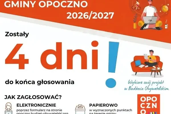 Budżet Obywatelski Opoczna: zostały tylko 4 dni na oddanie głosu