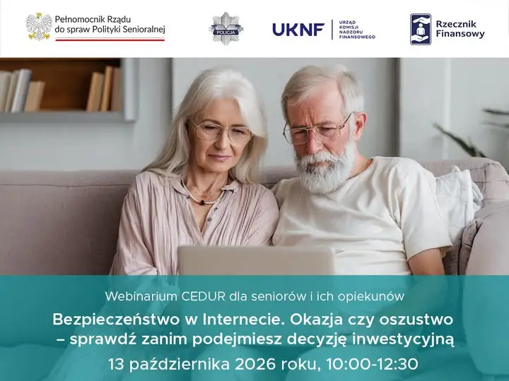 Webinarium dla seniorów: jak nie dać się oszukać fałszywym inwestycjom w sieci