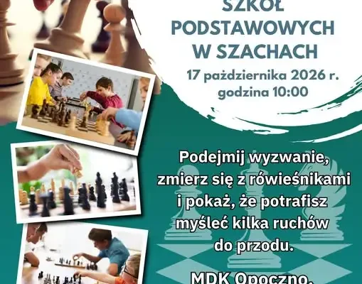 II Indywidualne Mistrzostwa Opoczna Szkół Podstawowych w Szachach – zapisy trwają