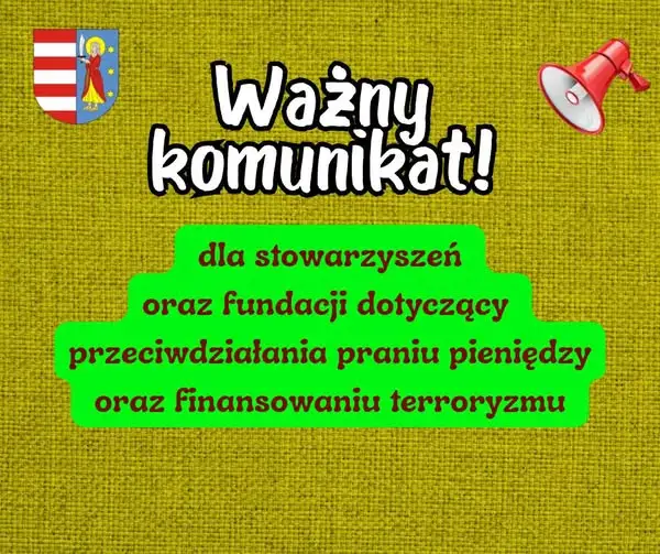 Starosta Opoczyński przypomina fundacjom i stowarzyszeniom o obowiązkach AML