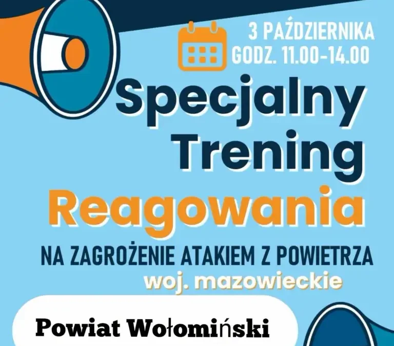 Trening reagowania na atak z powietrza w powiecie wołomińskim – 3 października